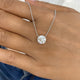 Solitaire Pendant Necklace 2ct TCW, 14K Gold
