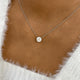 Solitaire Pendant Necklace 2ct TCW, 14K Gold