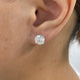Solitaire Stud Earrings 5ct TCW, 14K Gold