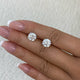 Solitaire Stud Earrings 5ct TCW, 14K Gold
