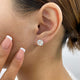 Solitaire Stud Earrings 5ct TCW, 14K Gold