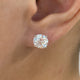 Solitaire Stud Earrings 5ct TCW, 14K Gold