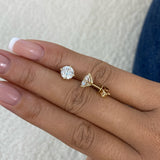 Solitaire Stud Earrings 2.5ct TCW, 14K Gold