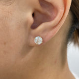Solitaire Stud Earrings 2.5ct TCW, 14K Gold