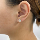 Solitaire Stud Earrings 2.5ct TCW, 14K Gold