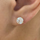Solitaire Stud Earrings 2.5ct TCW, 14K Gold