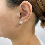 Solitaire Stud Earrings 2.5ct TCW, 14K Gold