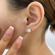 Solitaire Stud Earrings 2.5ct TCW, 14K Gold