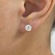 Solitaire Stud Earrings 2ct TCW, 14K Gold