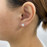 Solitaire Stud Earrings 2ct TCW, 14K Gold