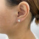 Solitaire Stud Earrings 2ct TCW, 14K Gold