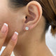 Solitaire Stud Earrings 2ct TCW, 14K Gold
