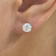 Solitaire Stud Earrings 2ct TCW, 14K Gold