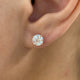 Solitaire Stud Earrings 2ct TCW, 14K Gold