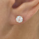 Solitaire Stud Earrings 2ct TCW, 14K Gold