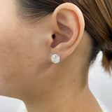Solitaire Stud Earrings 6ct TCW, 14K Gold
