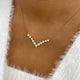 Chevron Choker Necklace 2.4ct TCW, 14K Gold
