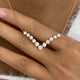 Chevron Choker Necklace 2.4ct TCW, 14K Gold