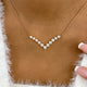 Chevron Choker Necklace 2.4ct TCW, 14K Gold