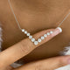 Chevron Choker Necklace 2.4ct TCW, 14K Gold