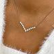 Chevron Choker Necklace 2.4ct TCW, 14K Gold