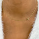Open Circle Diamond Pendant Necklace, 14K Gold