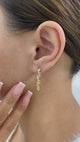Diamond Dangle Earrings 1.9 ct White Gold