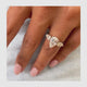 carina Engagement Ring 2.8ct TCW, 14K Gold
