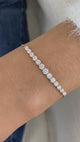 Diamond Bar Bracelet 6.7 ct Rose Gold