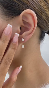 Diamond Jacket Earrings 1.8 ct Yellow Gold
