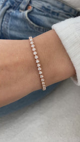 Diamond Tennis Bracelet 3.2 ct Rose Gold