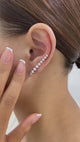 Diamond Climber Earrings 2 ct White Gold