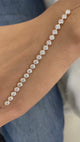 Round Tennis Bracelet 3ct TCW, Rose Gold 14K