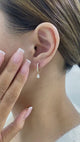 Diamond Dangle Earrings 0.8 ct Yellow Gold
