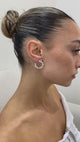 Diamond Hoop Earrings 2.9 ct White Gold