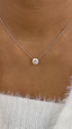 Solitaire Pendant Necklace 2ct TCW, 14K Gold