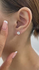 Solitaire Stud Earrings 2ct TCW, 14K Gold