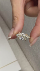 Mali Engagement Ring 3.4ct TCW, 14K Gold