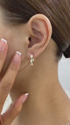 Diamond Hoop Earrings 1.4 ct Yellow Gold