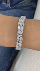 Mixed fancy shapes Tennis Bracelet 16.7ct TCW, White Gold 14K