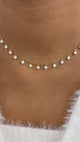 Fringed Choker Necklace 3.5ct TCW, 14K Gold
