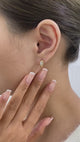 Diamond Hoop Earrings 0.7 ct Yellow Gold