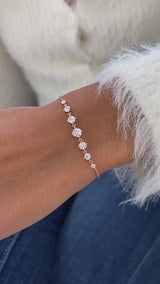 Diamond Link Bracelet 0.9 ct Rose Gold