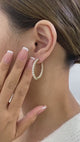 Diamond Hoop Earrings 4.2 ct Yellow Gold