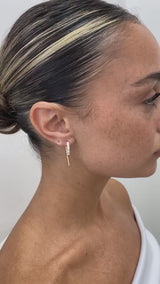 Diamond Threader Earrings 0.96 ct Yellow Gold