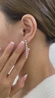 Diamond Drop Earrings 3.1 ct Rose Gold