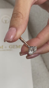 Freya Engagement Ring 3ct TCW, 14K Gold