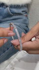 Diamond Bangle Bracelet 3.2 ct White Gold