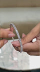 Diamond Bangle Bracelet 3.2 ct White Gold
