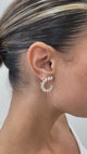 Diamond Hoop Earrings 3.7 ct Yellow Gold